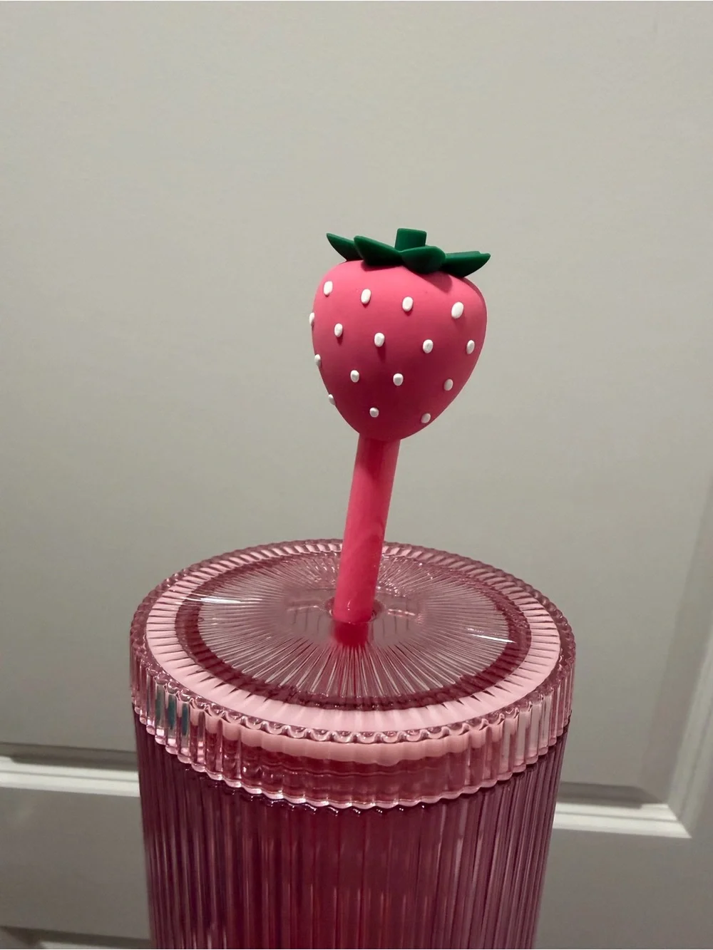 Limited edition starbucks Strawberry Tumbler with Straw